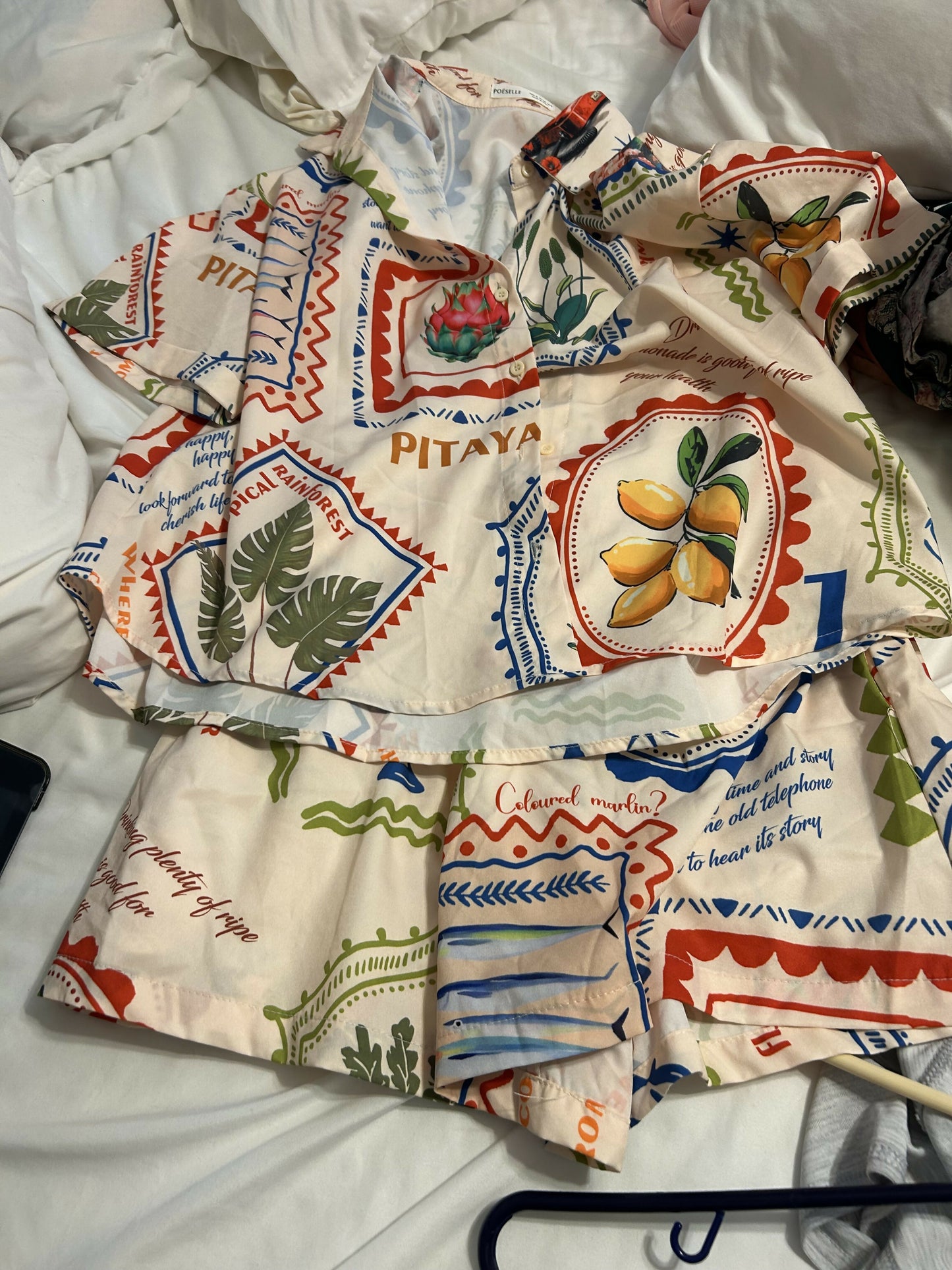 Two piece tropical set