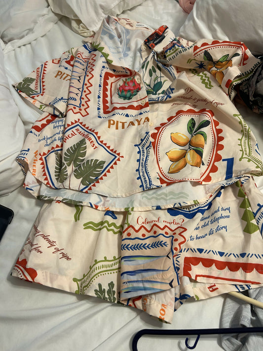 Two piece tropical set