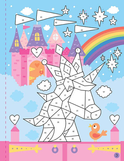 Mindful Sticker By Number: Unicorns