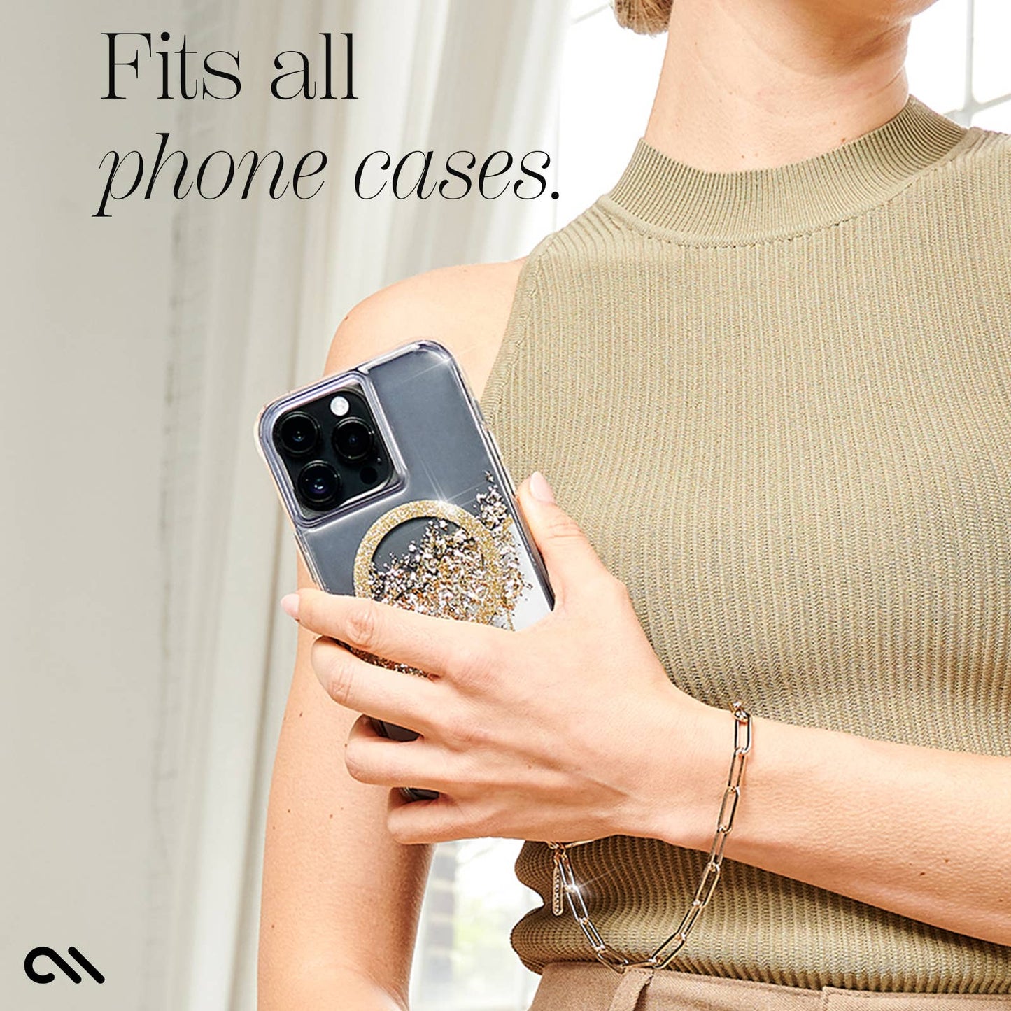 Case-Mate - Chunky Chain Phone Wristlet (Gold)