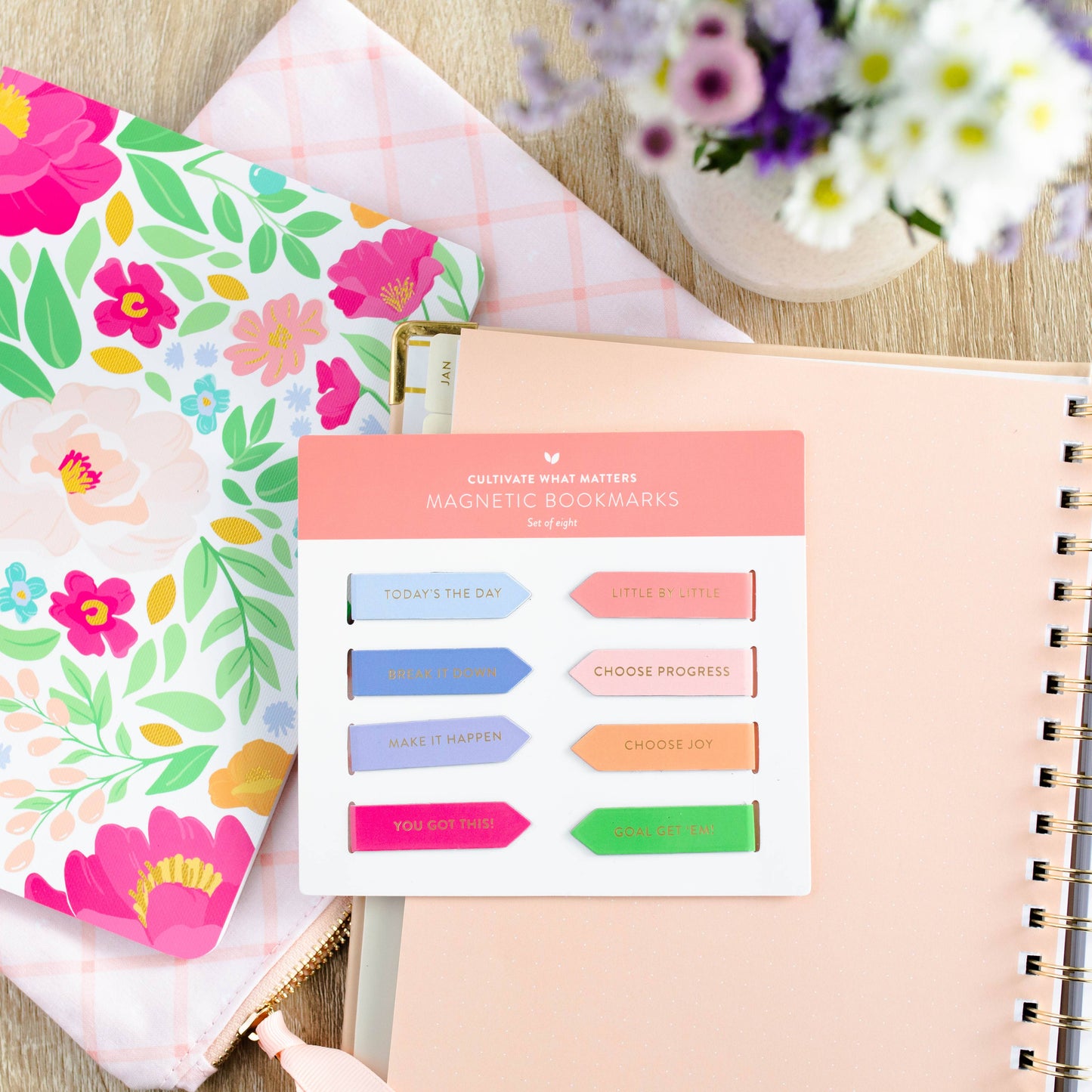 The Daily Grace Co - Magnetic Bookmarks | Motivational Page Markers