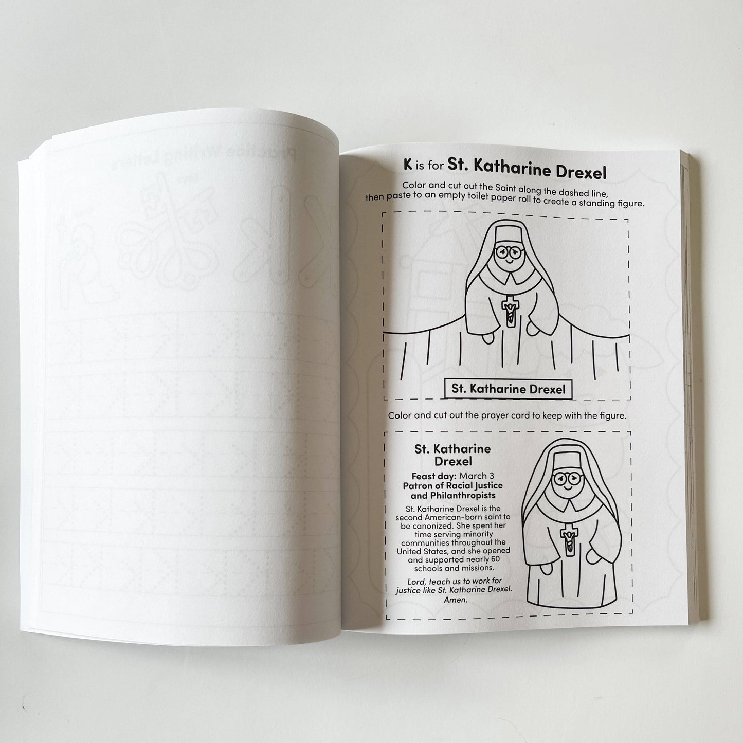 The Little Rose Shop - Catholic ABC Preschool Kindergarten Activity Workbook