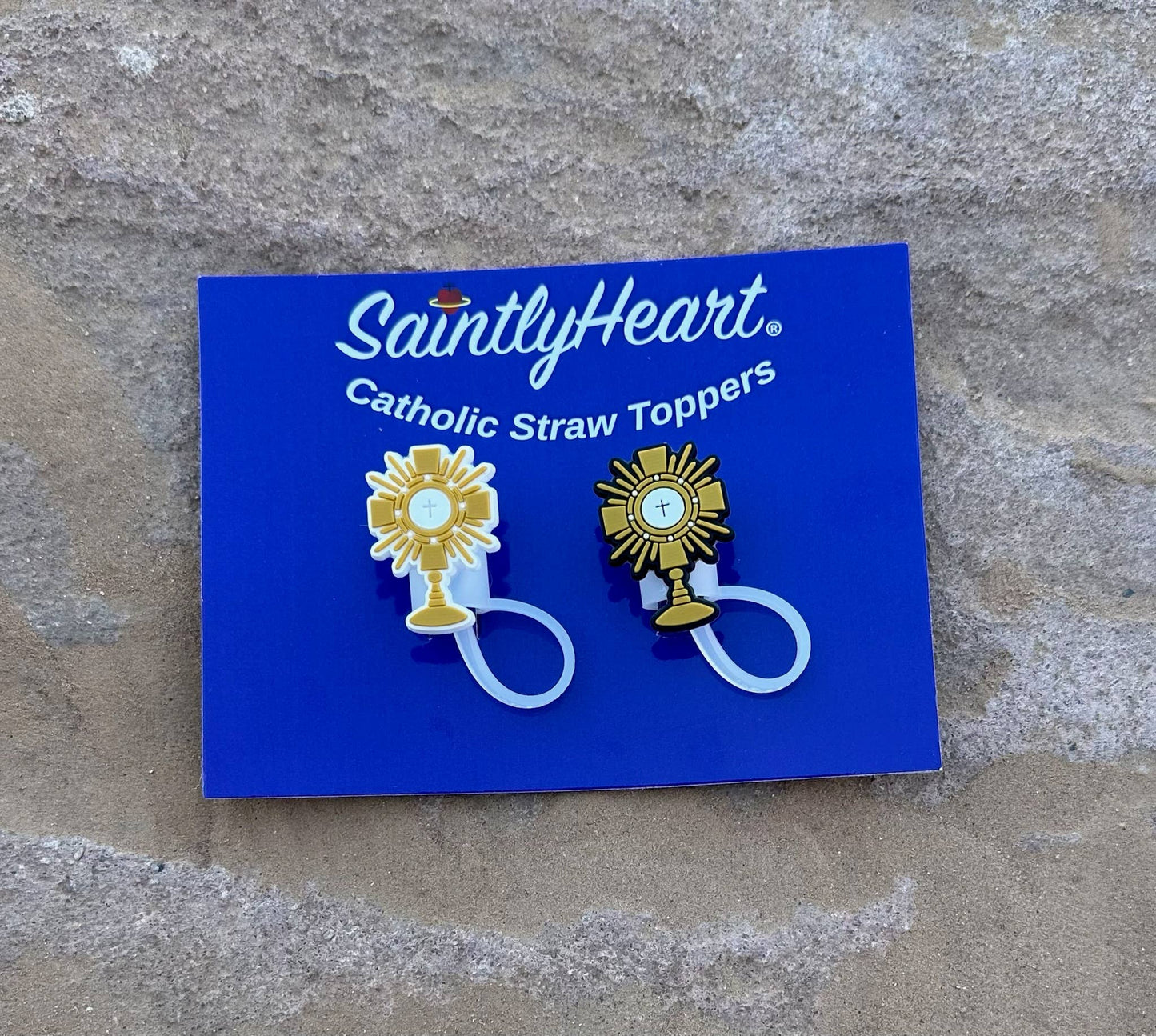 Saintly Heart LLC - Catholic Straw Toppers: Adoration (a 2 pack!)