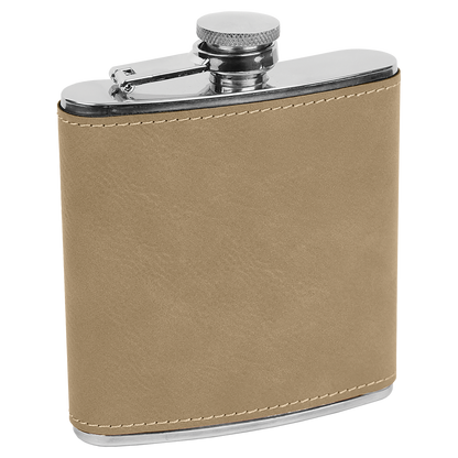 The Rural Home - Custom Engraved Leatherette Flask – Custom Wholesale Gift