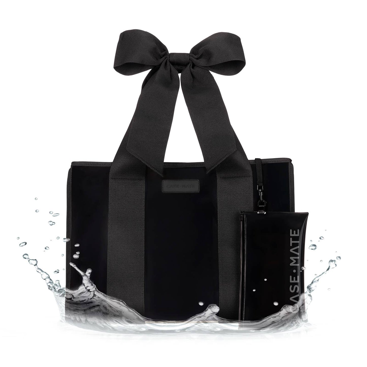 Case-Mate - Special Edition Bow Midnight Black Beach Tote w/ Phone Pouch