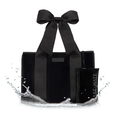 Case-Mate - Special Edition Bow Midnight Black Beach Tote w/ Phone Pouch