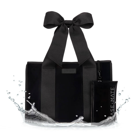 Case-Mate - Special Edition Bow Midnight Black Beach Tote w/ Phone Pouch