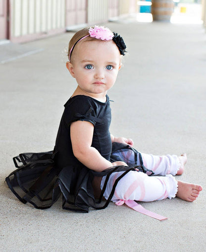 RuffleButts + RuggedButts - Girls White Ballet Bow Leg Warmers