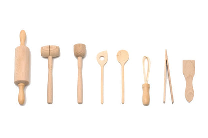 etúHOME - Children's Mini French Beechwood Cooking Tool Set of 9