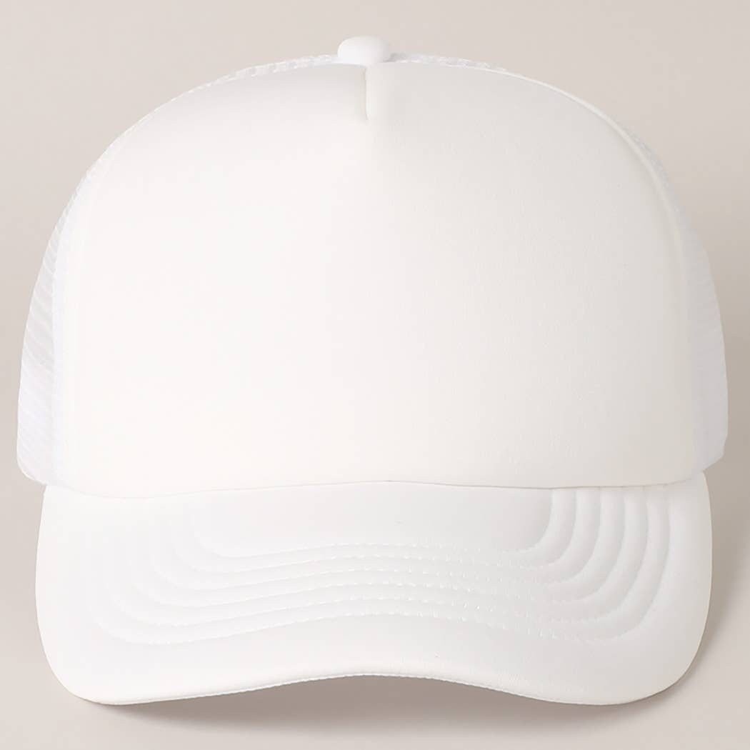 Fashion City - Solid Color Foam Mesh Back Trucker Hat