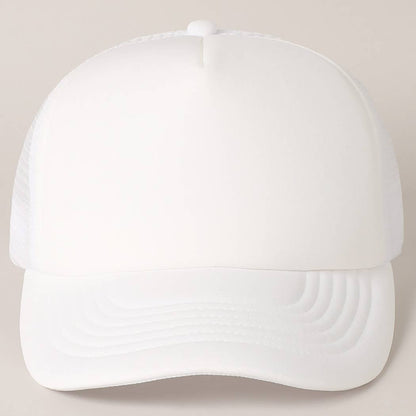 Fashion City - Solid Color Foam Mesh Back Trucker Hat