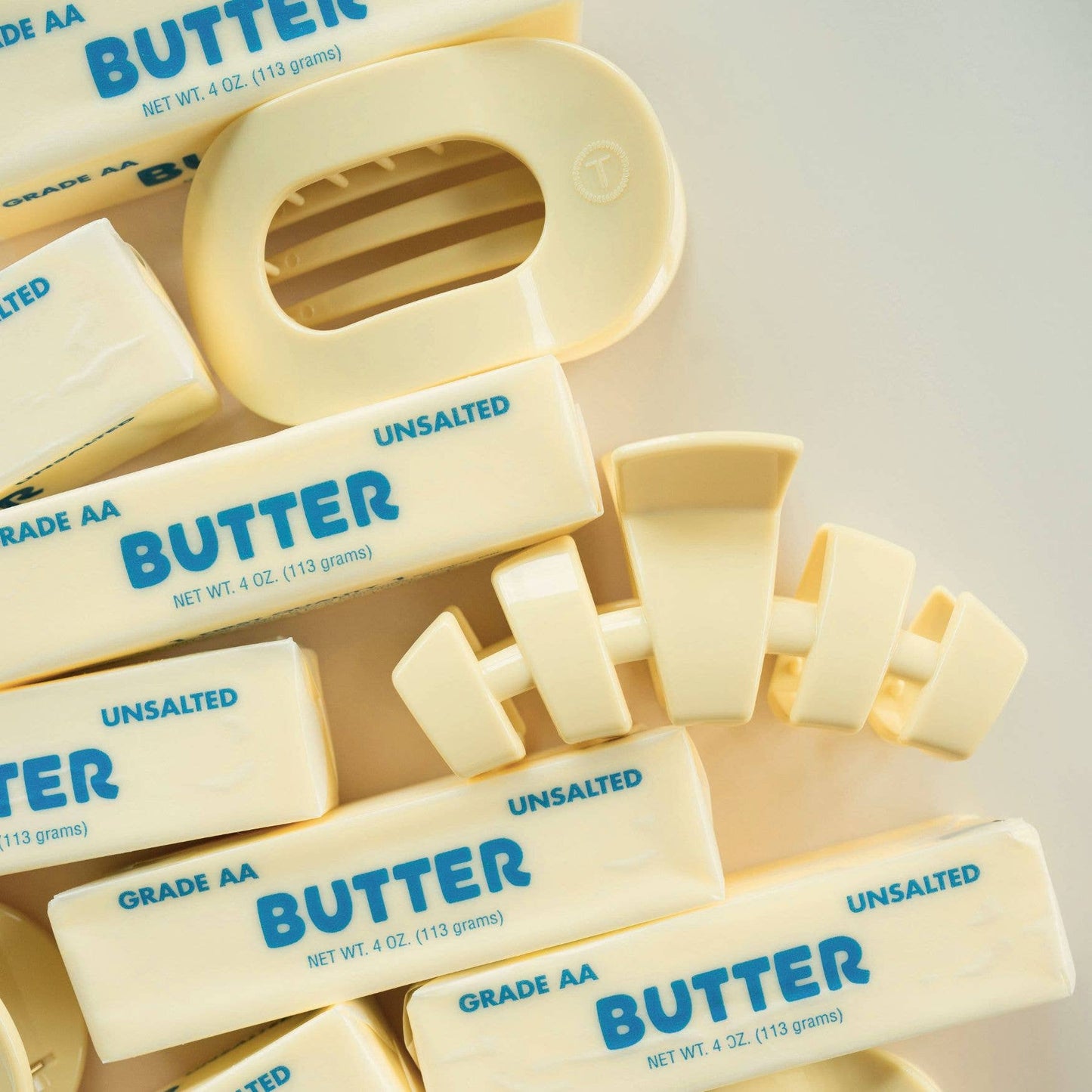 TELETIES - Classic Hair Clip | Medium | Butter Yellow
