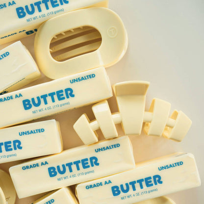 TELETIES - Classic Hair Clip | Medium | Butter Yellow