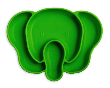 Think - Suction Plate Green Elephant
