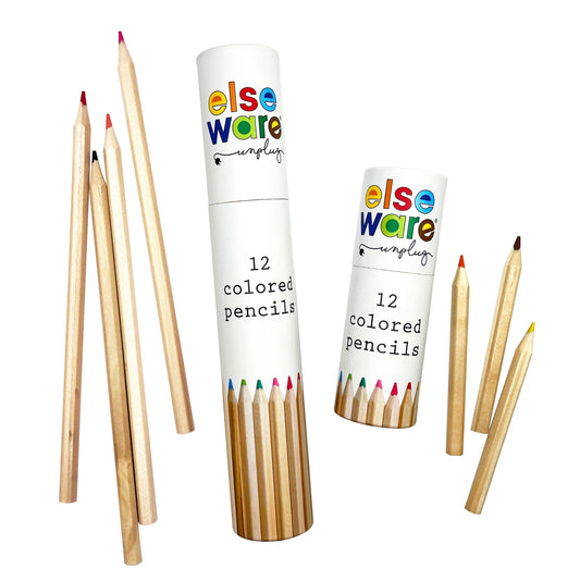 elseware unplug / eco-kids - Colored Pencils - Tall & Travel Size - 12 Colors