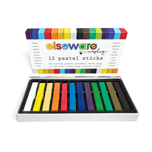 elseware unplug / eco-kids - Pastel Sticks - Talc-Free Oil Pastels - 12 Non-Toxic Colors