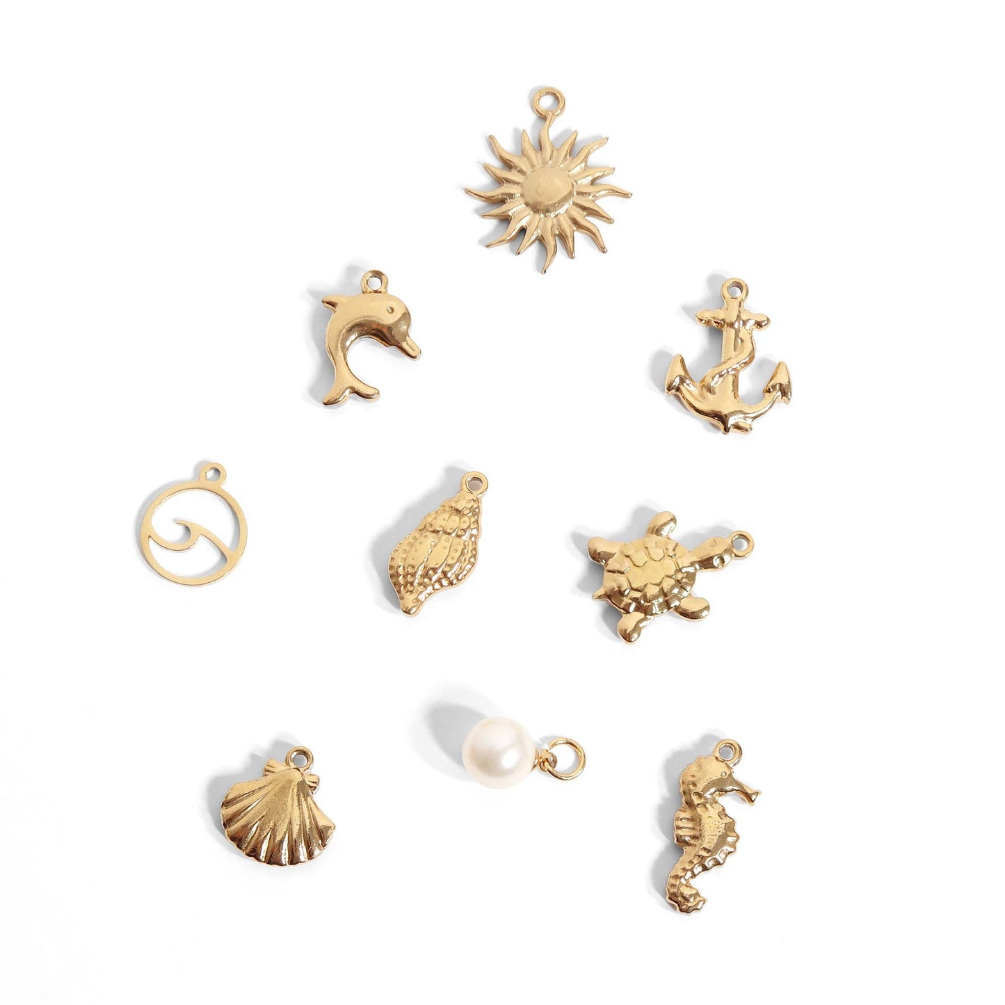 WJW - 18K Gold PVD Stainless Steel Dolphin Charm