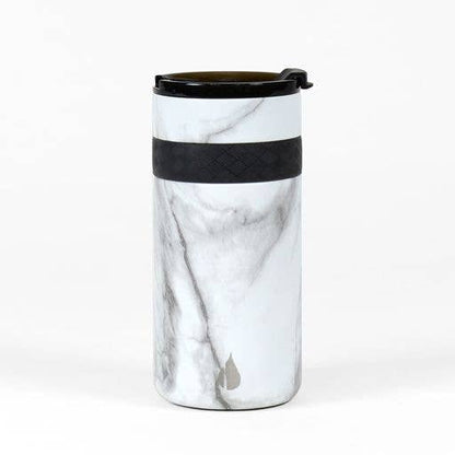 Elemental - 12oz Commuter DuoSip Tumbler - White Marble
