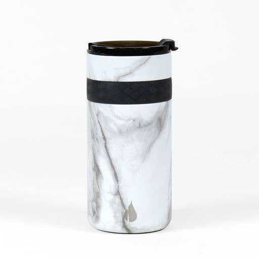 Elemental - 12oz Commuter DuoSip Tumbler - White Marble