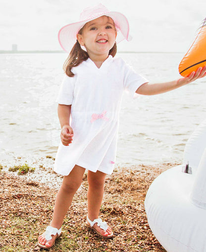 RuffleButts + RuggedButts - Girls White Terry Cover-Up