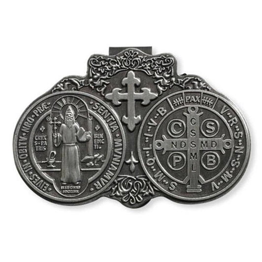 Christian Brands Catholic - Visor Clip- St Benedict