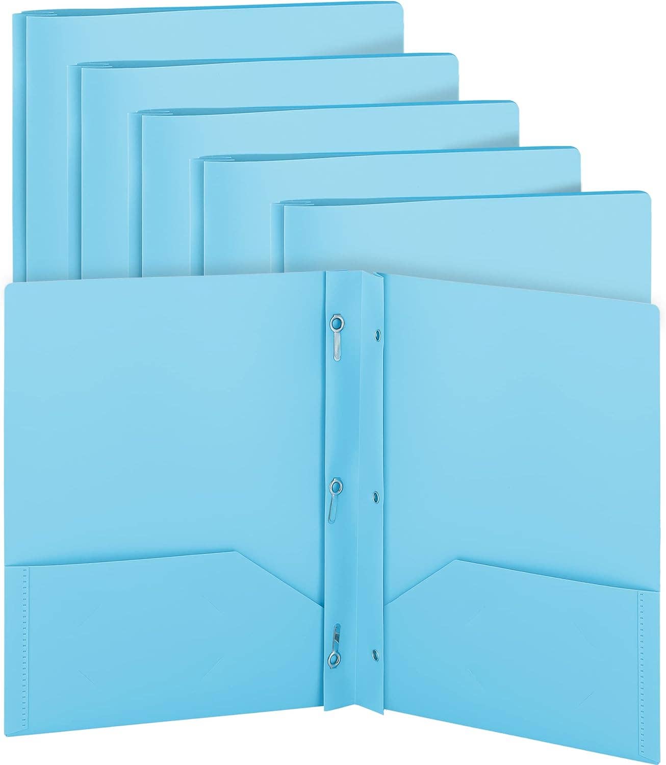 enday - Poly 2-Pockets Portfolio Solid Color With 3-Prong