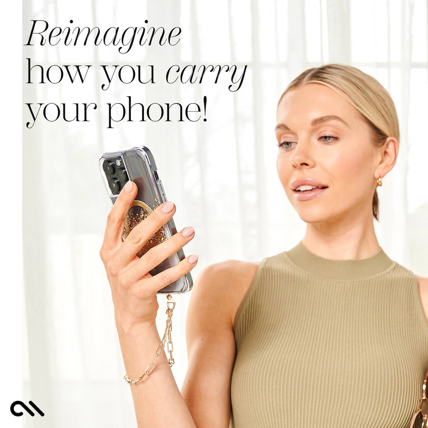 Case-Mate - Chunky Chain Phone Wristlet (Gold)