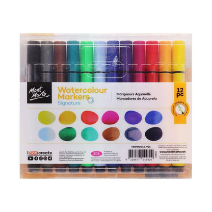 Mont Marte Usa, Inc. - Watercolor Markers Tri Grip Signature 12pc
