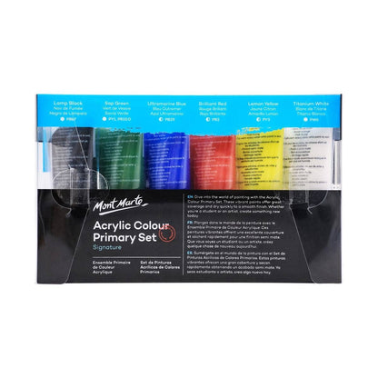 Mont Marte Usa, Inc. - Acrylic Color Primary Paint Set Signature 6pc x 50ml (1.7oz)