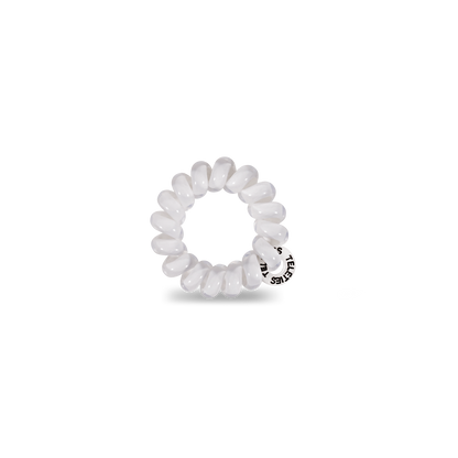 TELETIES - Spiral Hair Coils | Tiny | Coconut White Hair Ties
