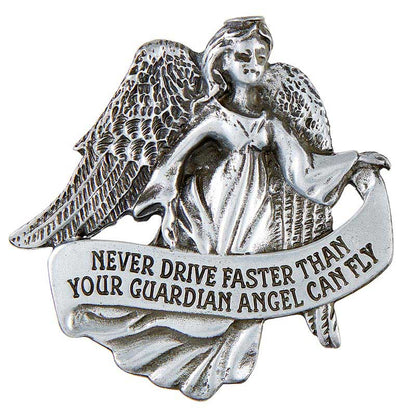 Christian Brands Catholic - Never Drive Angel Visor Clip