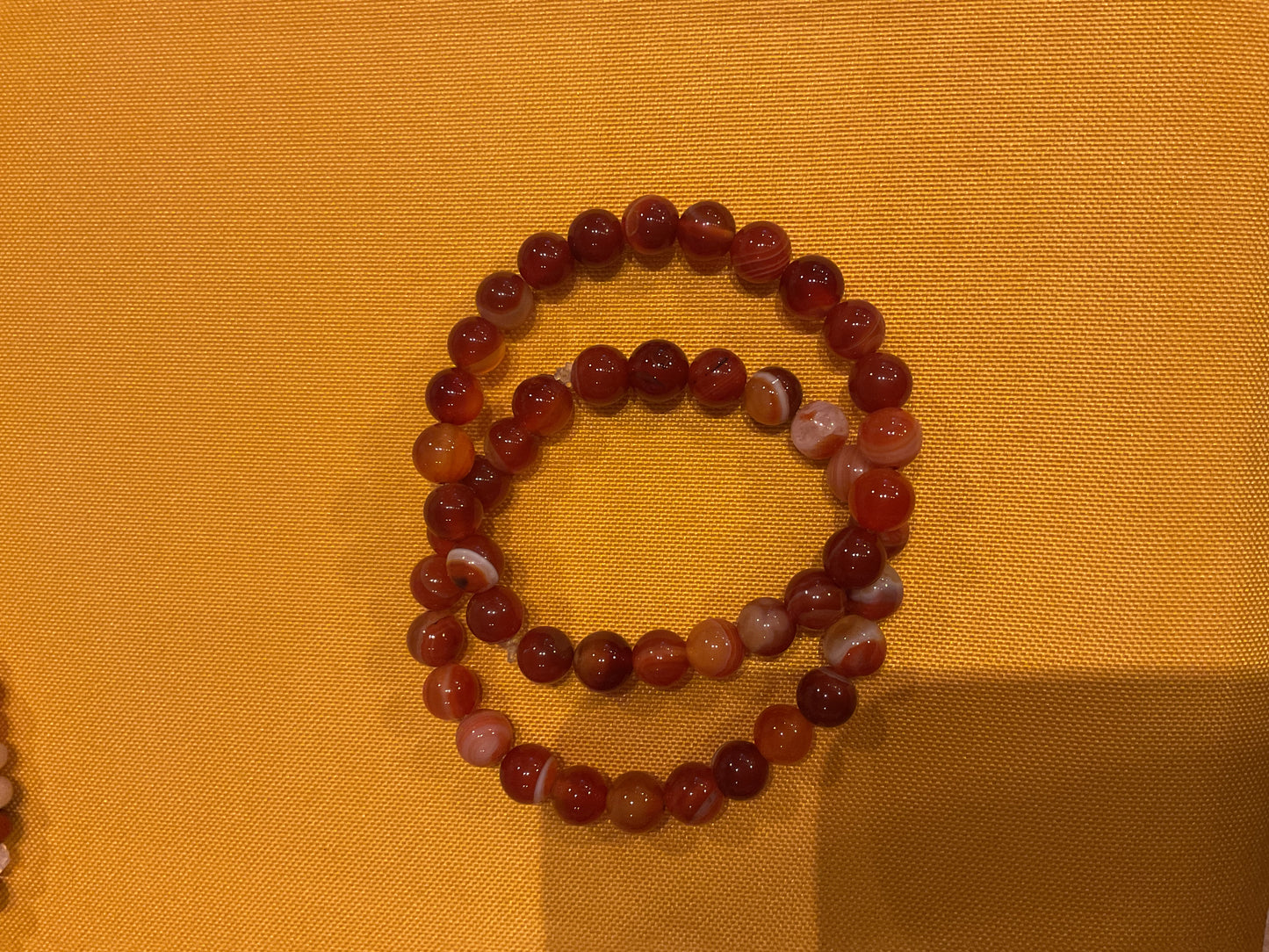 Carnelian bead bracelet