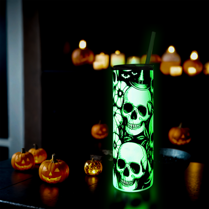 Hogg Outfitters - 20oz SUBLIMATION GLOW TUMBLER - Green Glow in the Dark