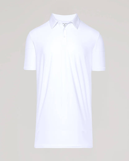 True Classic - White Short Sleeve Tall Active Polo