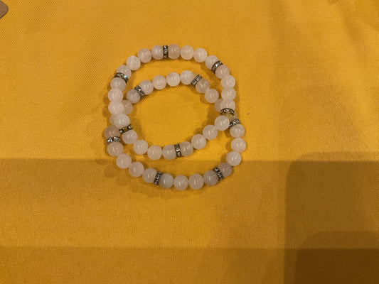 Clear quartz bead bracelete