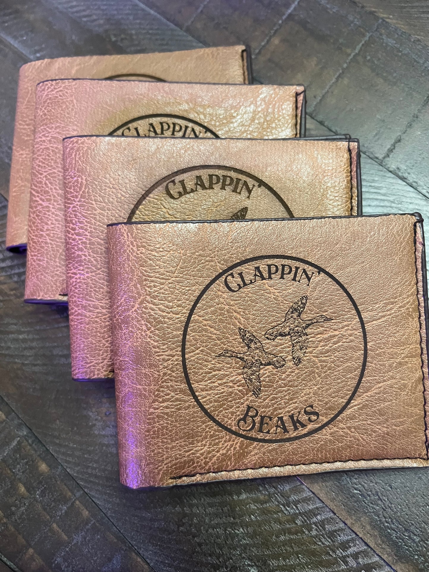 Clappin’ Beaks custom wallet (design 1)