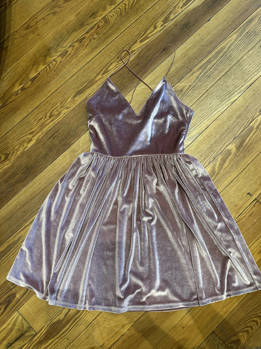 Light Purple Velvet Dress