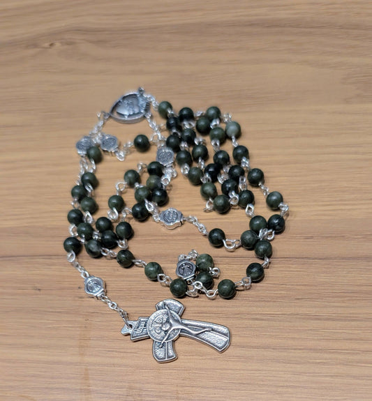 Natural stone rosary/divine mercy chaplet