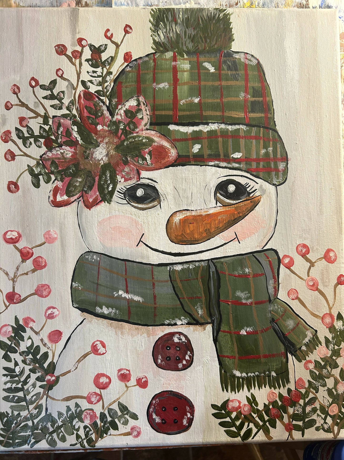 Snowman painting