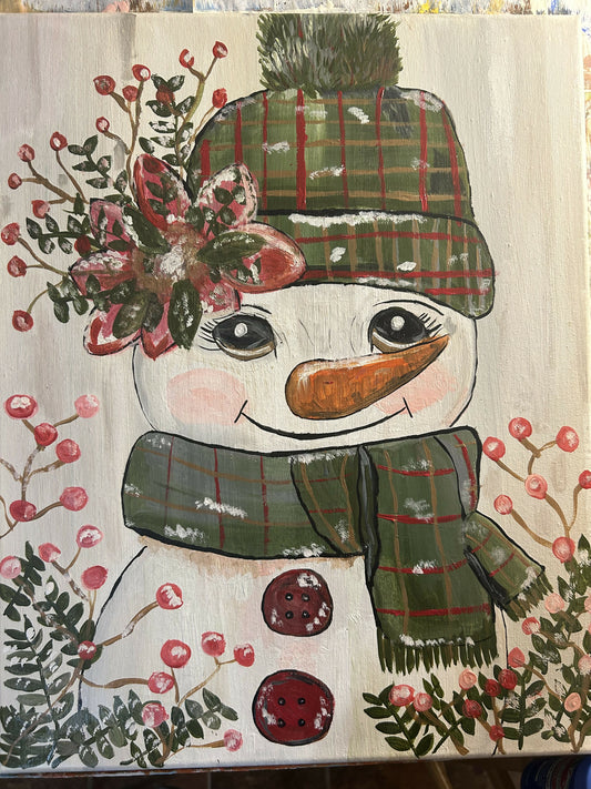 Snowman painting