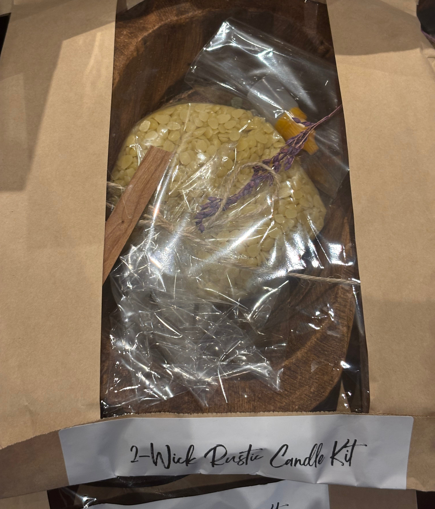 2 Wick Rustic Candle Kit