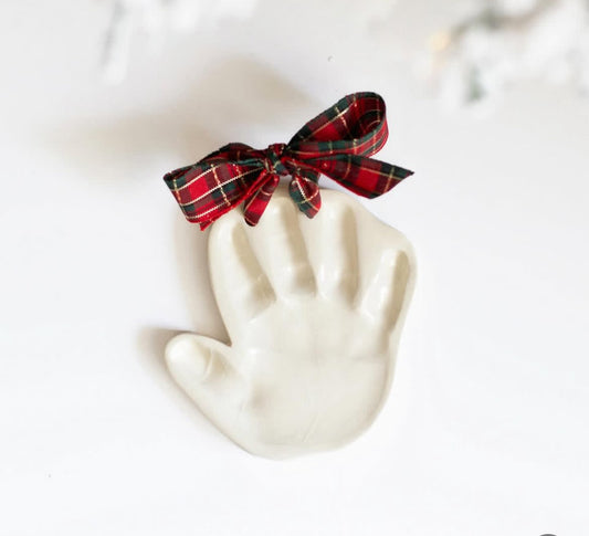 🎄Holiday Handprints with White Castle Ceramic co