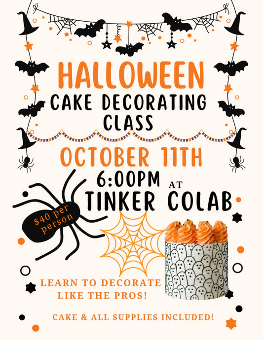 👻Halloween cake decorating class - with the Rustic Oven Bakery