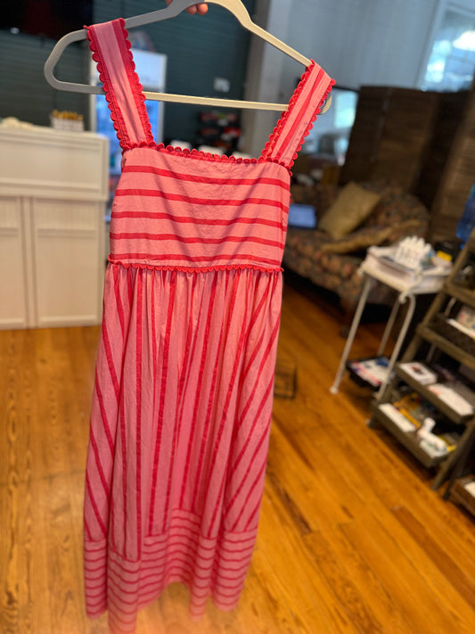 Pink and red stripped dress