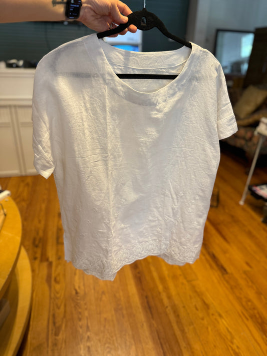 White linen blouse