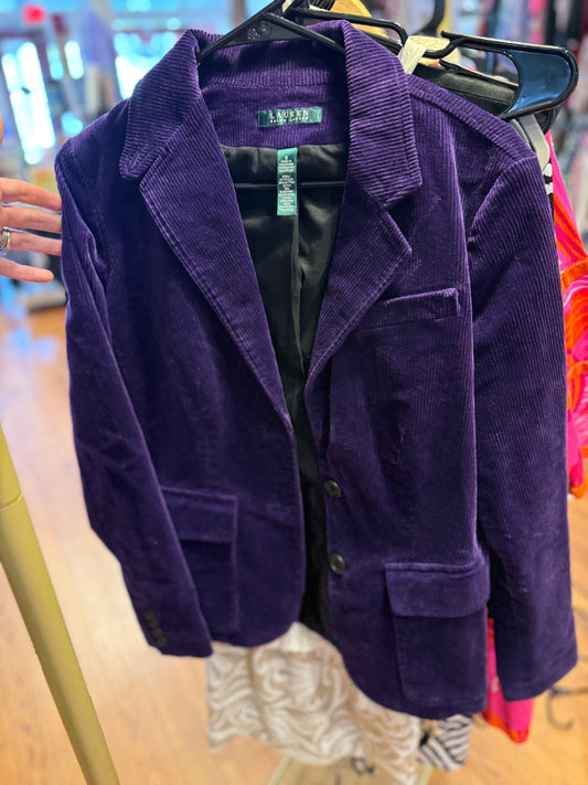 Purple corduroy Lauren Ralph Lauren blazer size 8