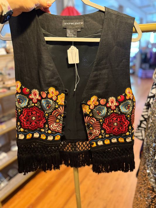 Embroidered vest Andrea bovine size m