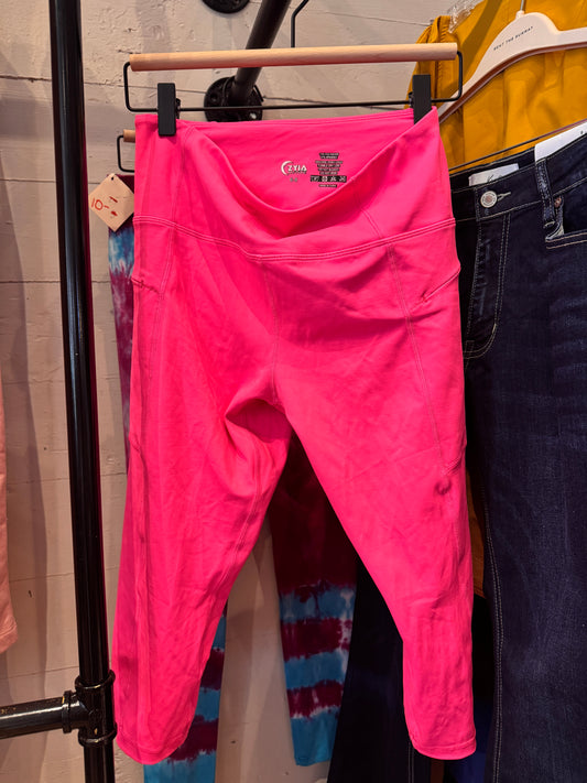 Zyia Hot Pink Capri Leggings