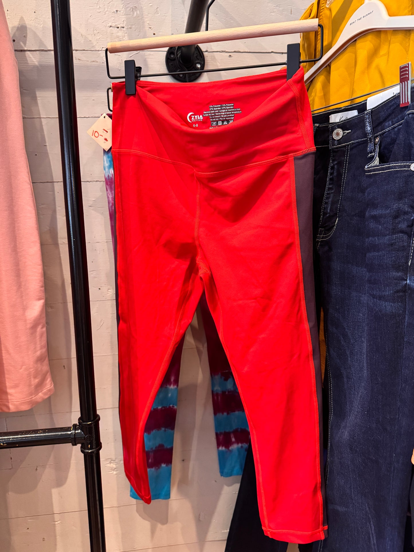 Zyia Red High-Waist Leggings