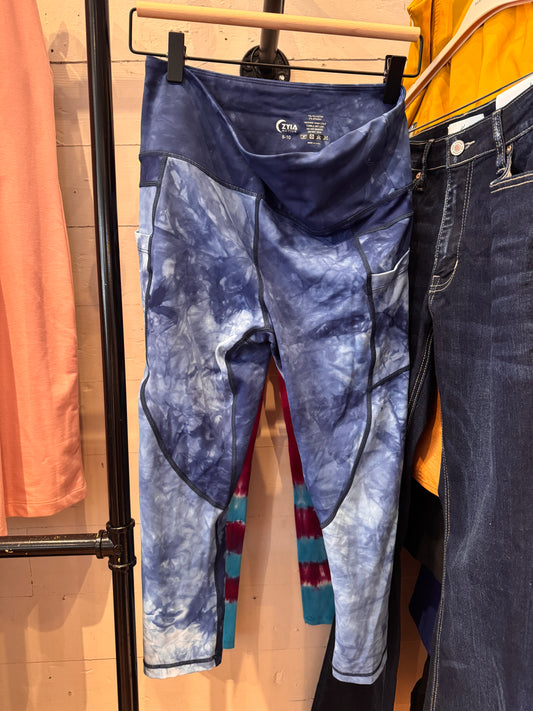 Zyia Blue Tie-Dye Leggings